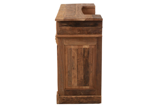 Bar 2 Drawers Recycled Wood Natural