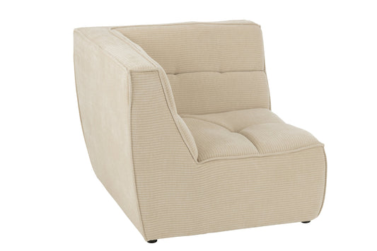 Sofa Corner Grid Poplar Wood/Foam Beige