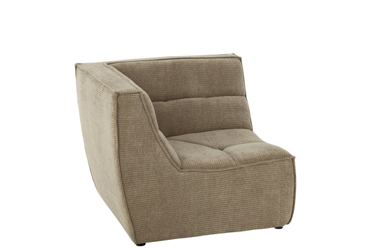 Sofa Corner Grid Poplar Wood/Foam Dark Taupe