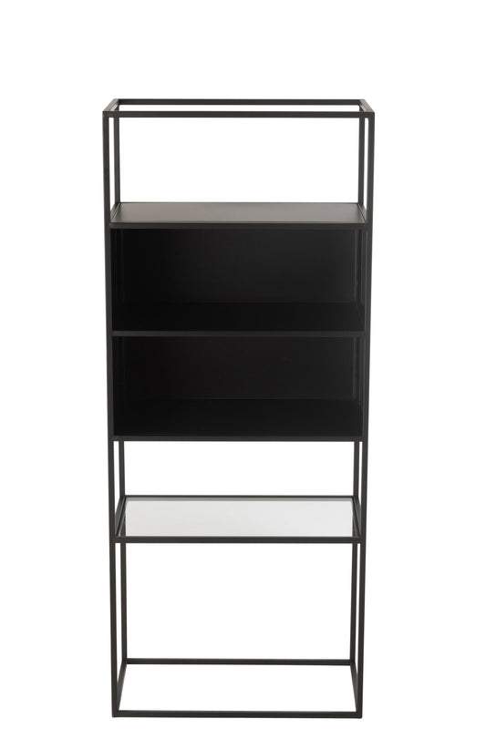 Shelf Rectangle Metal/Glass Black