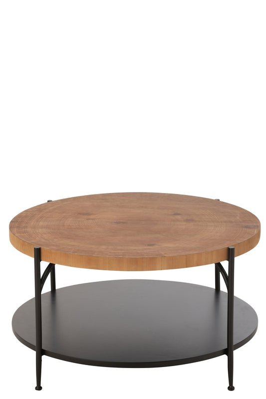 Cofee Table Voni Mdf/Iron Black/Natural