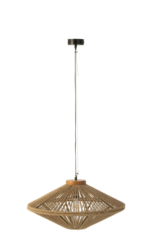 Suspension Ovni fer/jute naturel petite