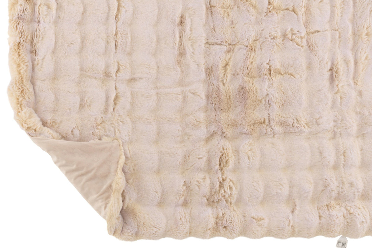 Plaid Wave Polyester Cream