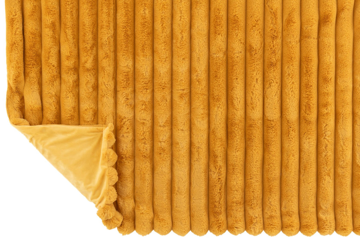 Plaid Large Corduroy Polyester Ochre