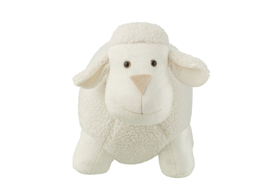 Door Stop Sheep Polyester White Large