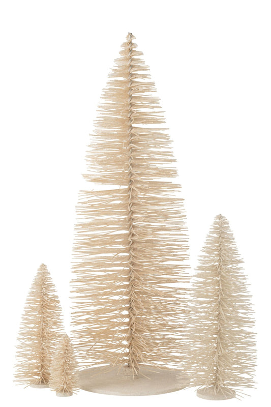 Christmas Tree Deco Glitters Wood White Extra Large