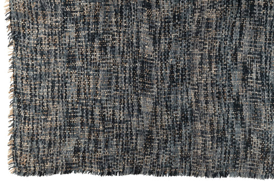 Plaid Tweed Polyester Blue/White