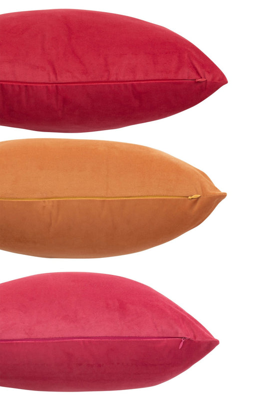 Cushion Velvet Ochre/Pink Assortment Of 3