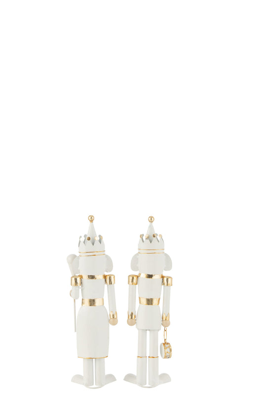Nutcracker Iron Gold/White Small Assortment Of 2