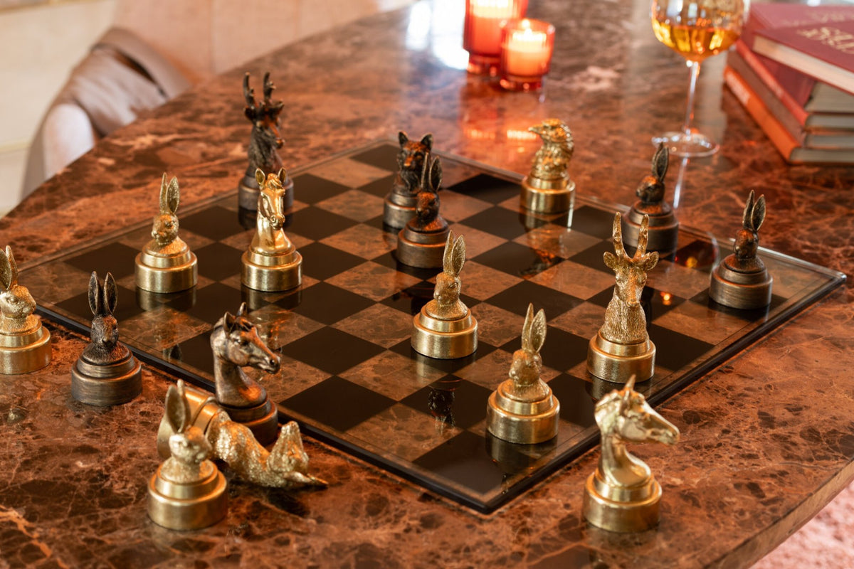 Chess Set Animals Poly Mix