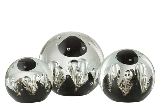 Paperweight Magic Glass Gold/Black Large