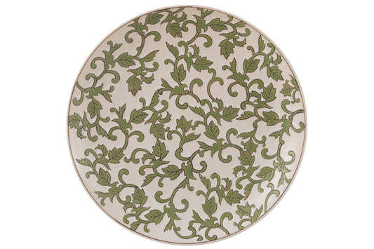Plate Decorative Yezi Porcelain Green/White
