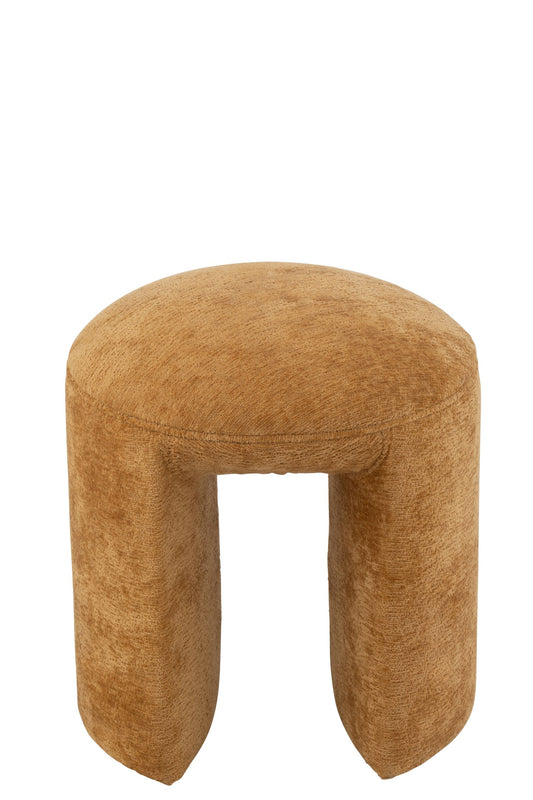 Stool Round Textile Ochre