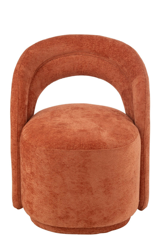 Accent Chair Textile Orange Rust