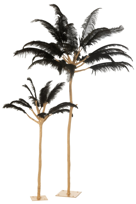 Tree Feathers Steel Gold/Black Large