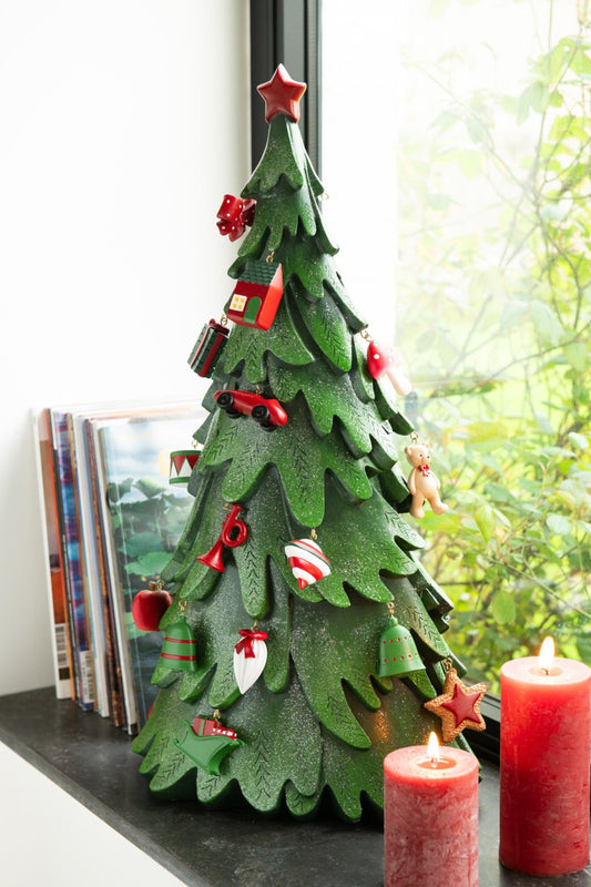 Xmas Tree Ornaments Resin Mix Large