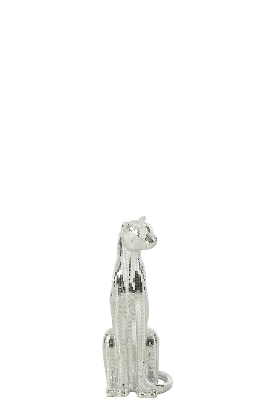 Leopard Mirror Resin Silver Small