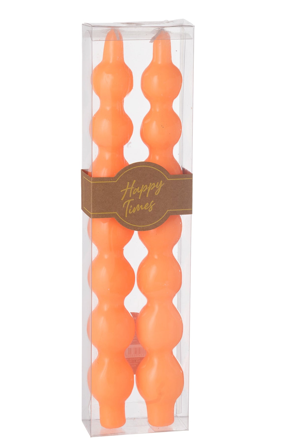Doos Van 2 Kaarsen Kalebas Fluo Oranje - 5 Uur