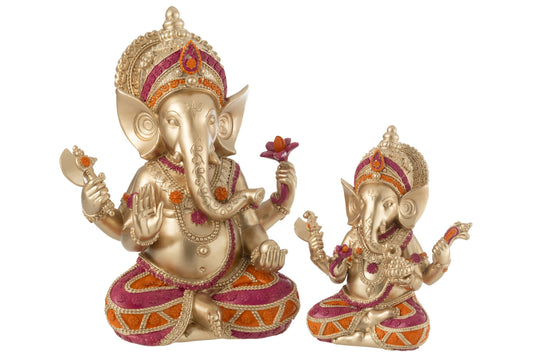 Ganesha Sitting Resin Mix Large