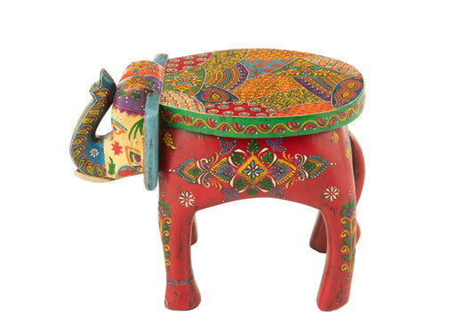 Stool Elephant Delhi Mango Wood Mix