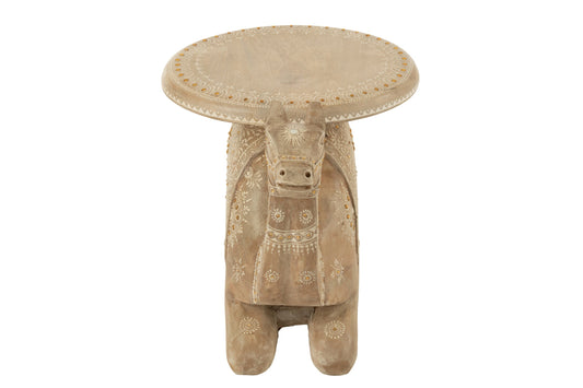 Sidetable Camel Mango Wood Natural/White