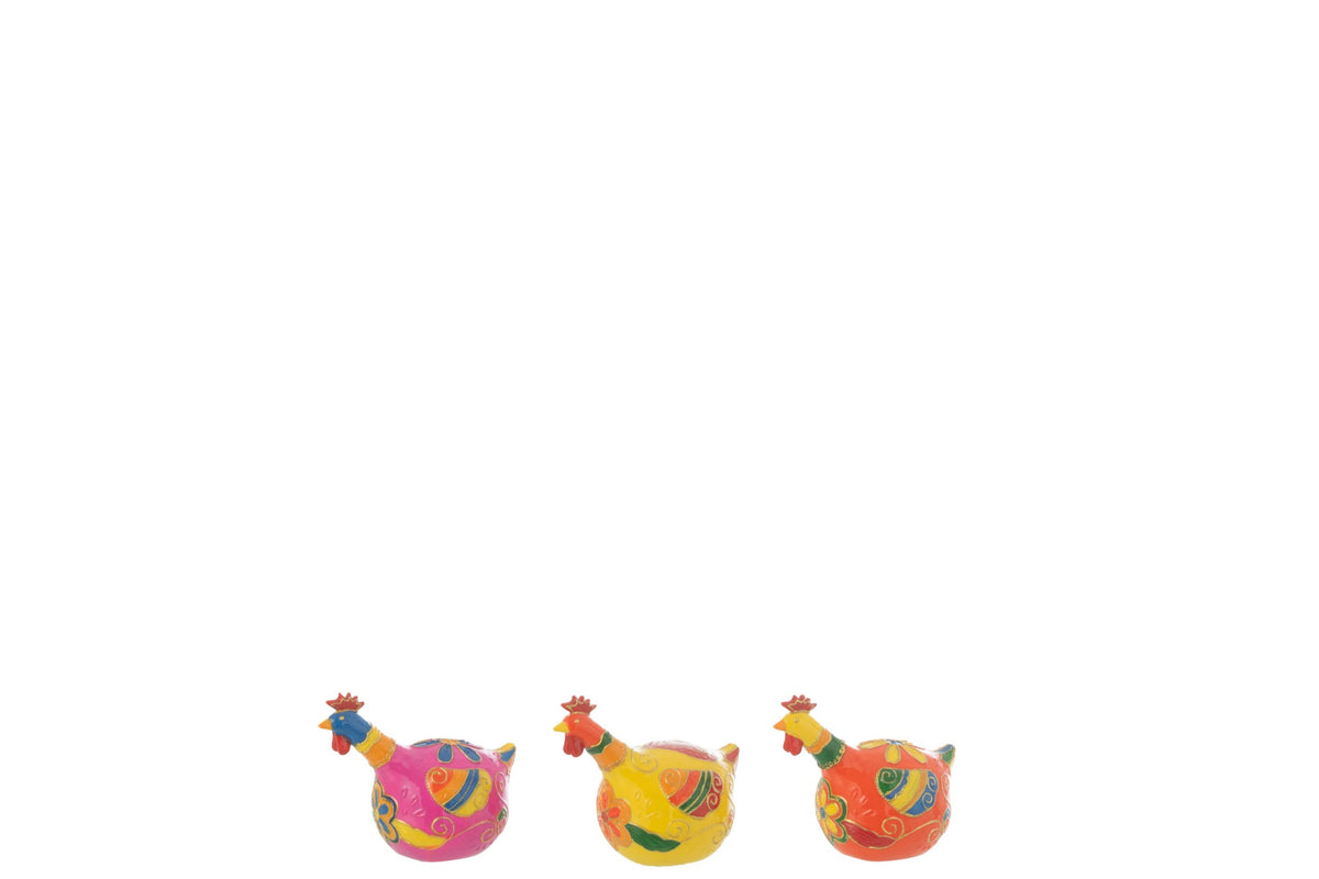 Chicken Flowers Resin Mix Small Assortment Of 3