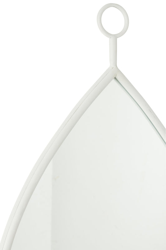 Hanging Mirror Drop Mirror/Mdf White Large