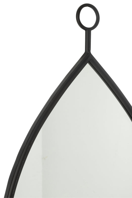 Hanging Mirror Drop Mirror/Mdf Black Large