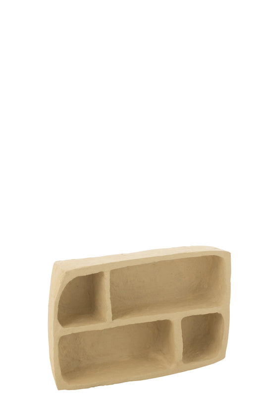 Wall Rack Flint Paper Mache Natural Small