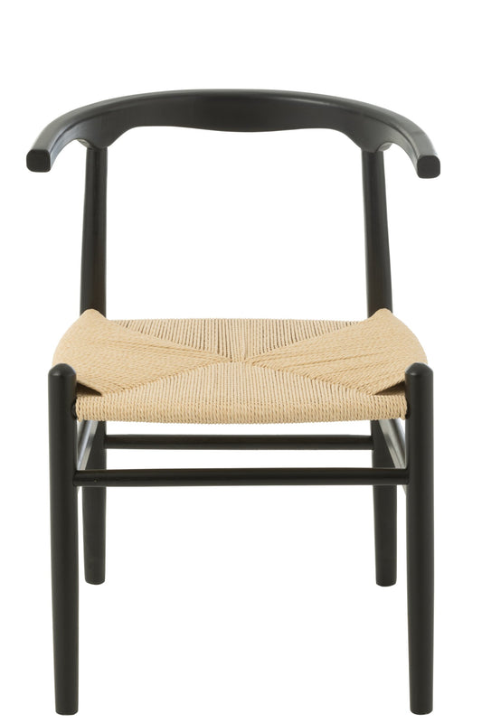 Chair Toon Beech Wood/Rope Black