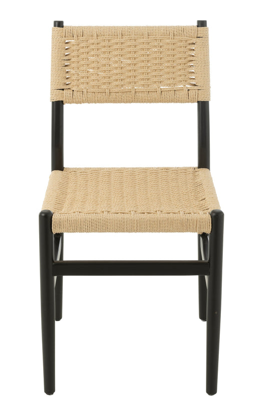 Chair Lap Beech Wood/Rope Black