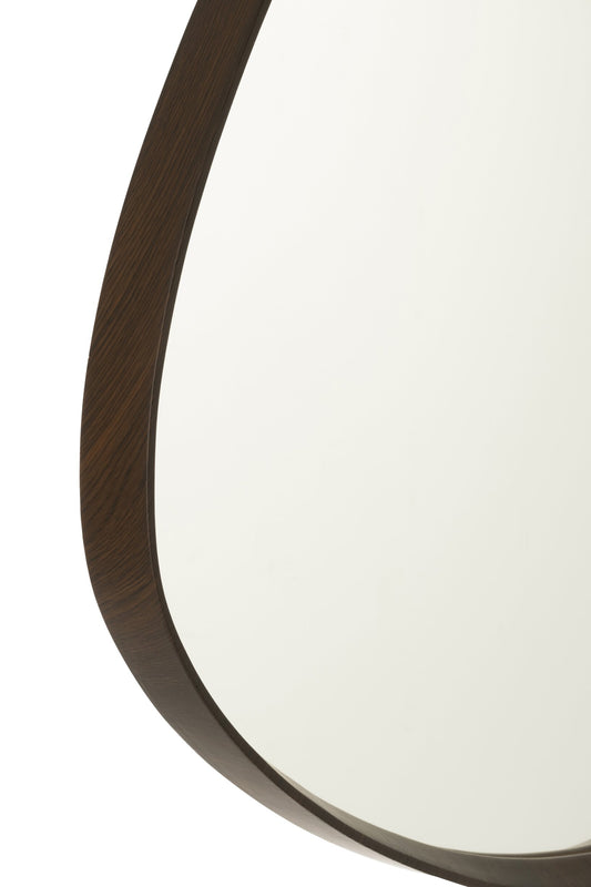 Hanging Mirror Abstract Mirror/Mdf Dark Brown Small