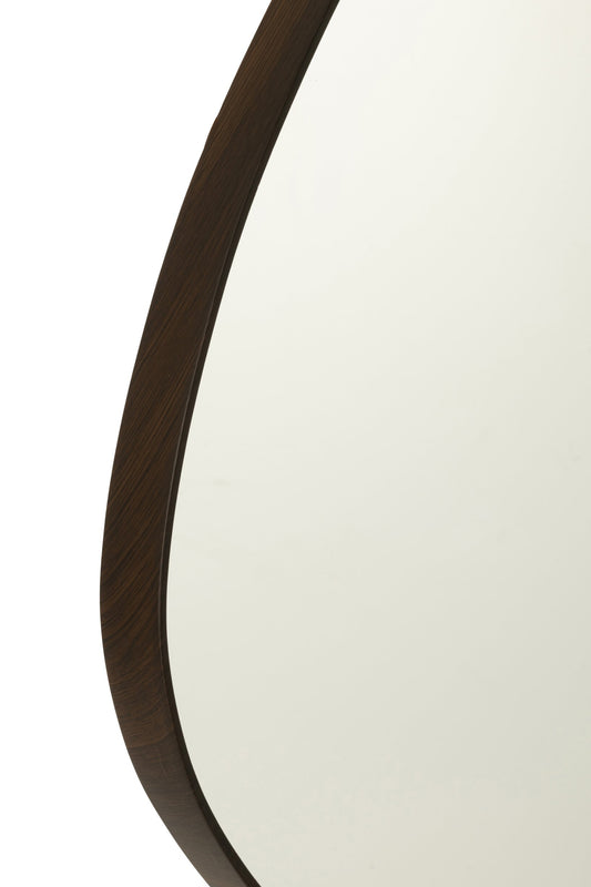 Hanging Mirror Abstract Mirror/Mdf Dark Brown Large