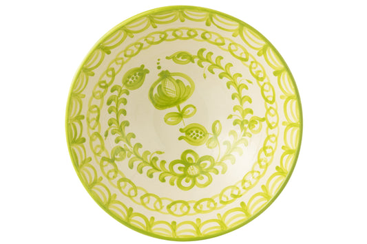 Lebrillo bol Granada céramique blanc/vert