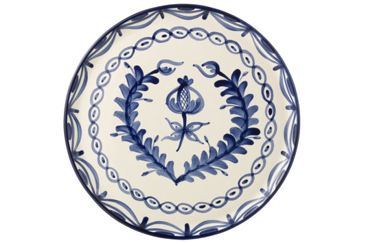 Bord Granada keramiek wit/Cobalto blauw