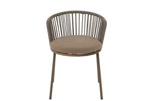 Chair Toa Steel/Rope Brown