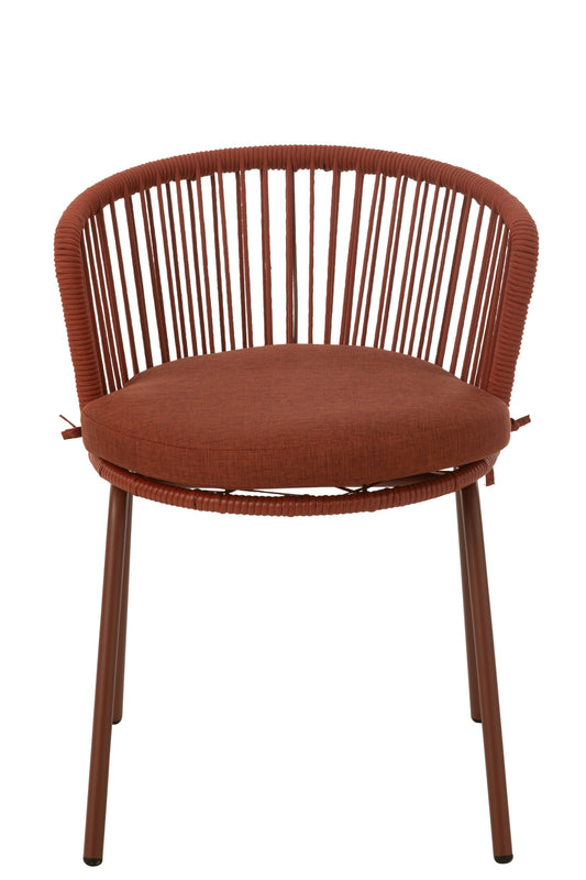 Chair Toa Steel/Rope Red