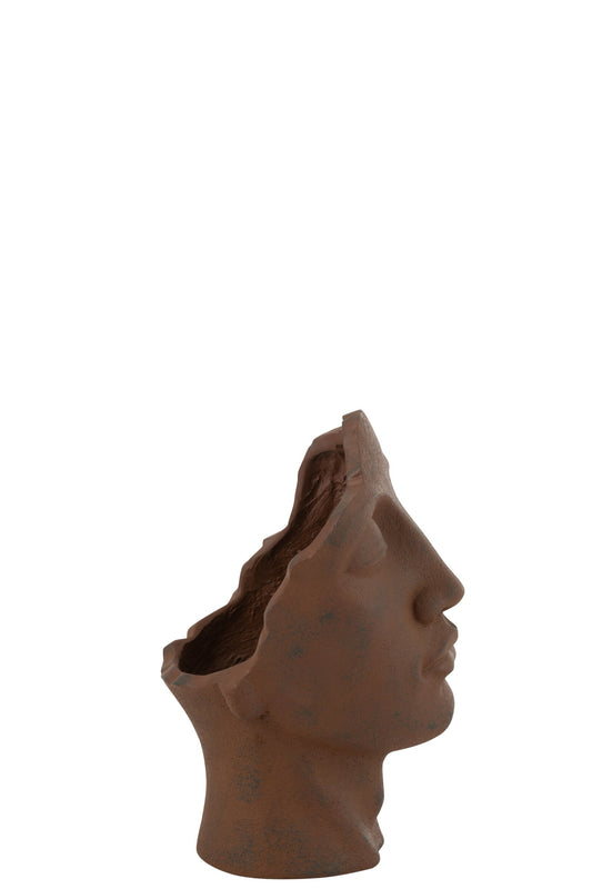 Flower Pot David Clay Rust Small