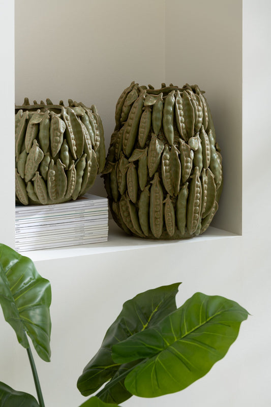 Vase Botanica Peas Wide Clay Green