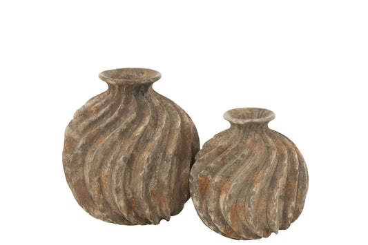 Vase Balloon Antique Polyresin Large
