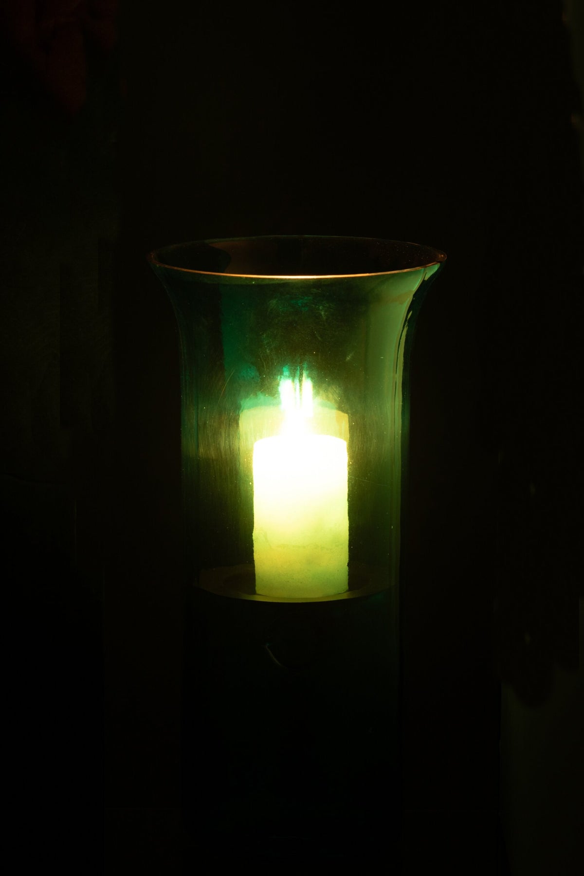 Windlicht Tarifa Smal Glas Azuur Medium