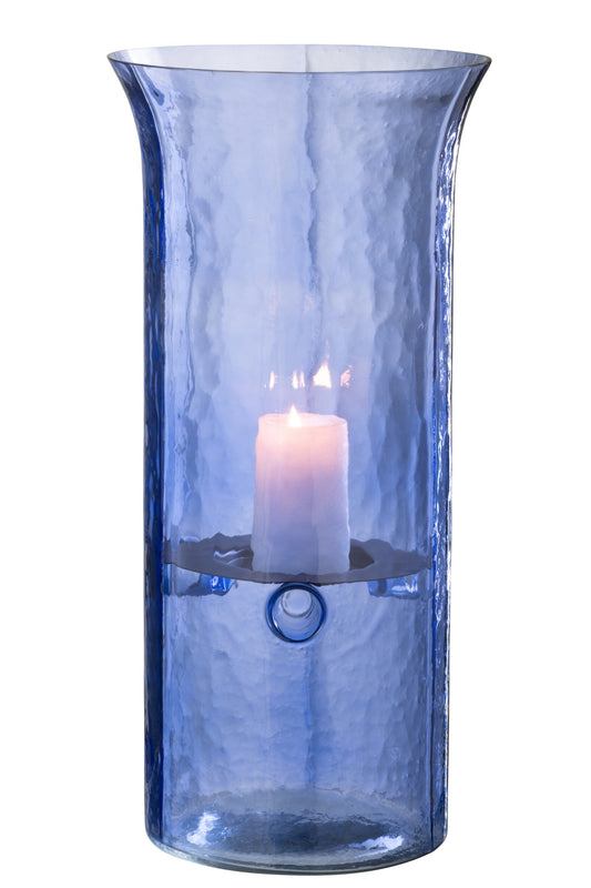 Windlicht Tarifa Smal Glas Blauw Extra Large