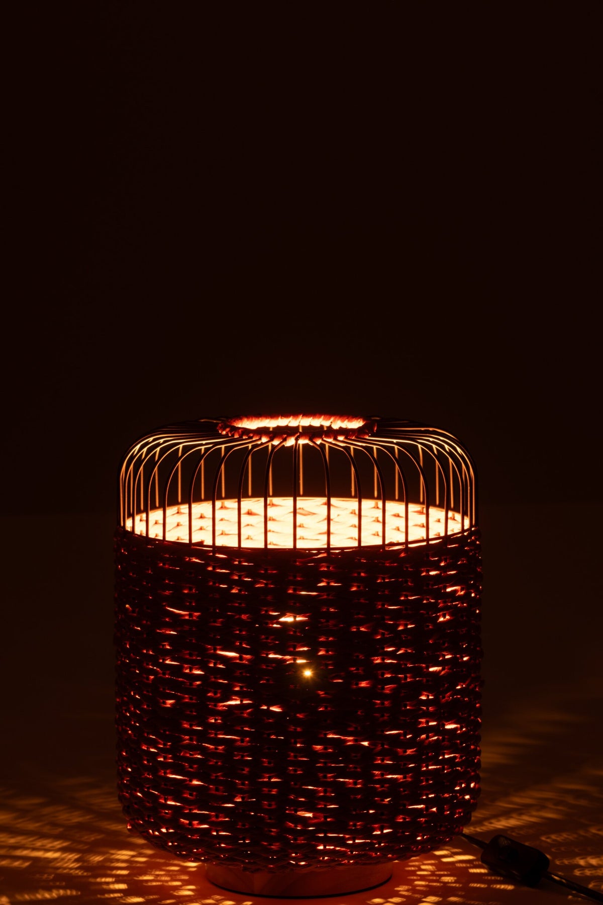 Table lamp metal orange