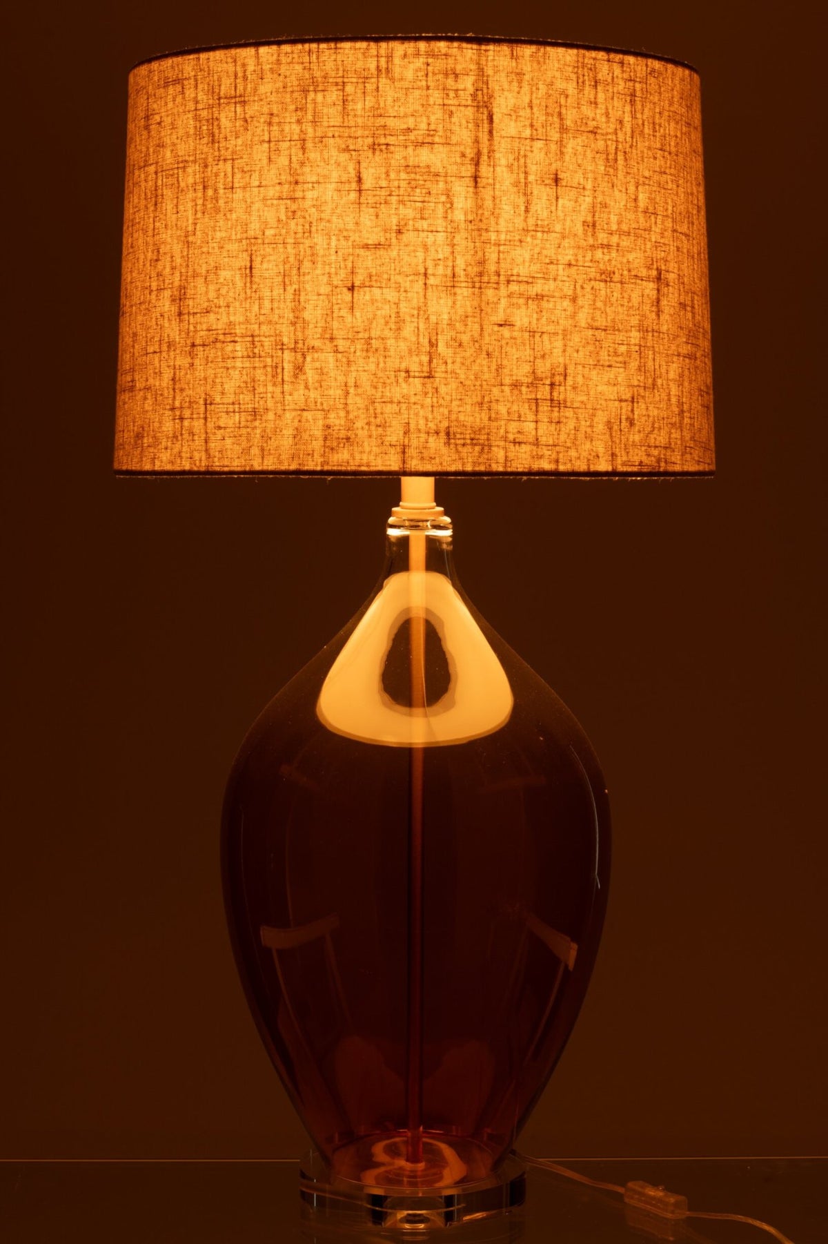 Table lamp amber glass