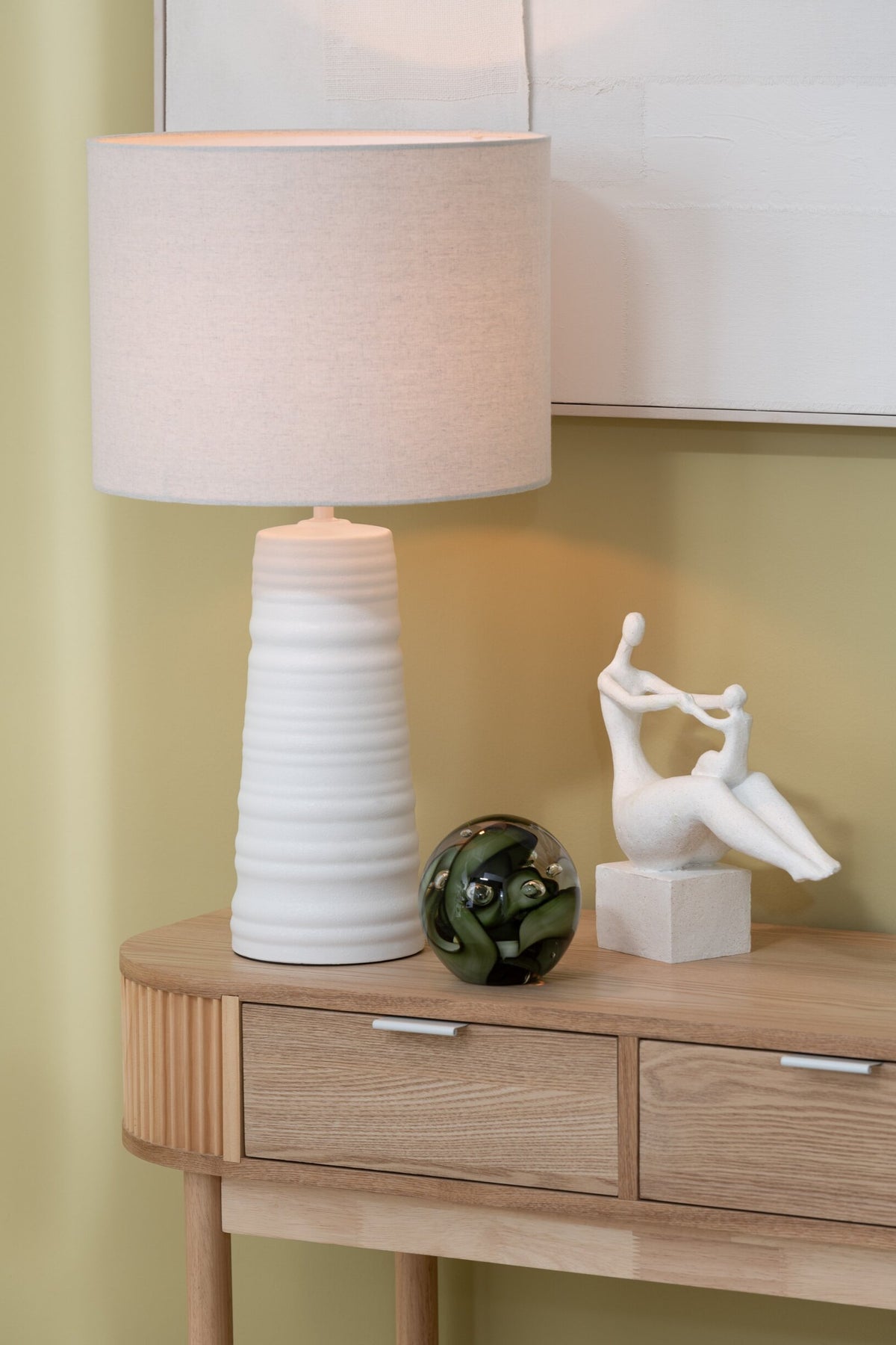 Table lamp ceramic white