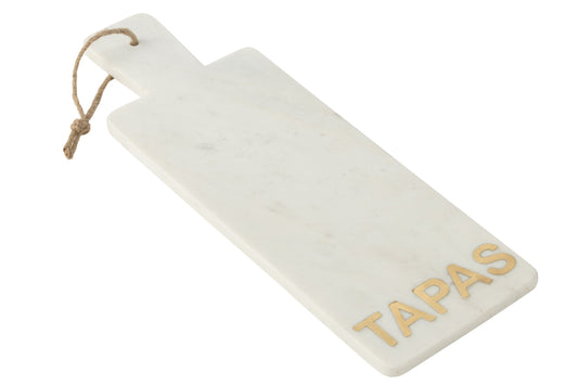 Kaasplank rechthoekig tapas marmer wit