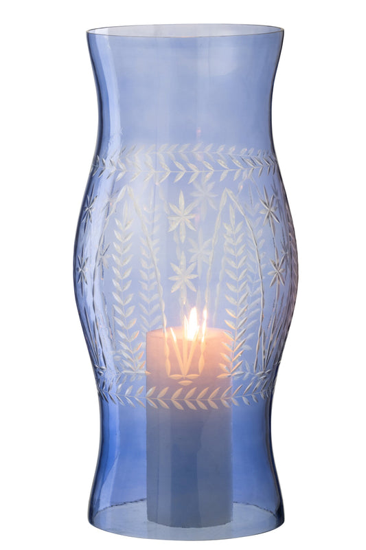 Windlicht Tarifa Glas Blauw Small