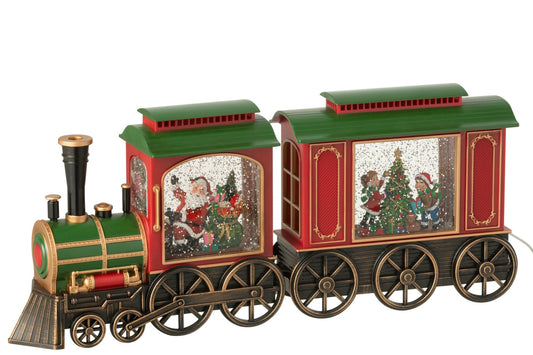 Train LED + Music Santa Claus Plastic Multicolored