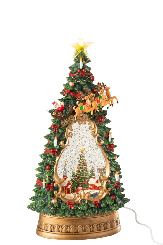 Christmas Tree Village+Lights Plastic Multicolored