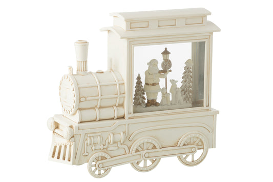 Water Globe Locomotive Plastic White